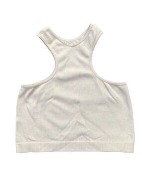 Wild Fable Women XS Ribbed Tan Crop Top Tank Scoop Neck Athletic Shirt Casual